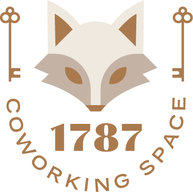 Smaller 1787 logo with fox and keys